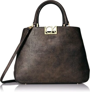 Bolso de Mano de Cuero Calvin Klein Kalina Mercury Cartera Nuevo con Etiquetas - Imagen 1 de 9