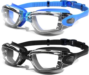 Gafas de Natación, Paquete de 2 Gafas de Natación, Antiniebla, Sin Fugas para Adultos y Jóvenes - Imagen 1 de 12