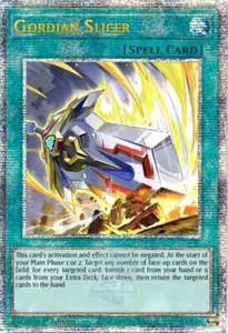 ALIN-EN066 Gordian Slicer Quarter Century Secret Rare YuGiOh Preorder - Picture 1 of 3