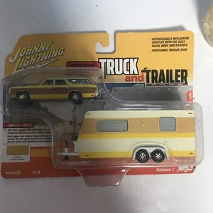 JOHNNY LIGHTNING 1/64 73 CHEVY CAPRICE STATION WAGON w/CAMPER FREE SHIPPING! - Picture 1 of 5