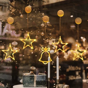 Christmas LED Fairy Lights Window Decor Hanging String Lights Xmas Party Lamp - Picture 1 of 26