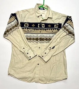 Brooks & Dunn By Panhandle Slim Western Hemd Herren 16,5 Beige Azteken Button-Down - Bild 1 von 7