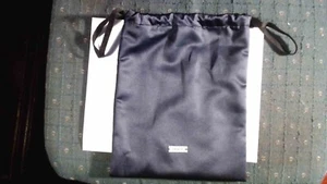 PRADA COLOGNE PERFUME MINI PULL STRING TOTE CARRY BAG DARK NAVY BLUE 8 X 10 - Picture 1 of 3