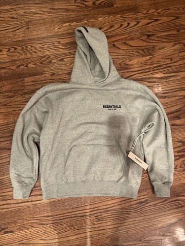 Essentials Fear Of God farina d'avena scura nuova taglia media stock x autentica