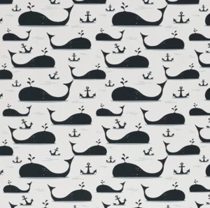 Jersey Bern Wale von Swafing Wale auf weiß Anker 50cm x 160cm Öko - Bild 1 von 3