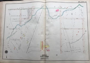 1925 GW BROMLEY JUNIATA PARK, FENTONVILLE, PHILADELPHIA, PA COPY PLAT ATLAS MAP  - Picture 1 of 3