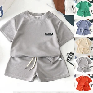New Children's Wear Summer Children's Casual Suit Loose Clothes Boys Short - Picture 1 of 32