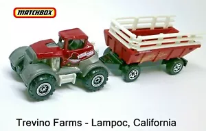Tractor & Farm Trailer. TRAVINO FARMS. 2017 Matchbox Farm 5-Pack. DVL86. Loose - Picture 1 of 7