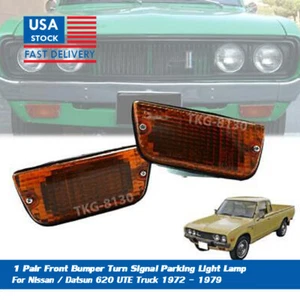 1 Pair Front Bumper Turn Signal Light Lamp For NIssan / Datsun 620 1972 - 1979 - Picture 1 of 5