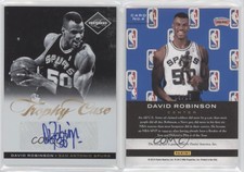 2011-12 Panini Limited Trophy Case Signatures /25 David Robinson #4 Auto HOF