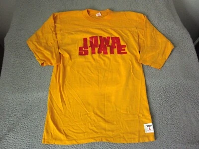 Camisa De Colección Iowa State Cyclones Para Hombres Grande Dorada Años 70 Puntada Única Manga 3/4 Foto 1 de 4