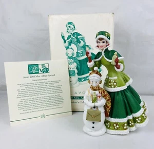 Vintage Avon Christmas Figurine Mrs. Albee Handpainted Porcelain Mint Cond. Box - Picture 1 of 10