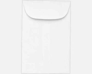 #A-1 WHITE COIN ENVELOPES - 2.25 X 3.5 Inches - Credit Card Size - Picture 1 of 1