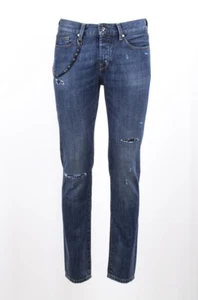 JEANS ZERO CONSTR. FABER SWR 651 SLIM FIT INVECCHIATO MEDIO CON TOPPE - Foto 1 di 7