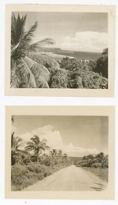 Vintage Post 2. Weltkrieg 1945 Fotografie Guam Panorama ländliche Ansicht Menge 2 scharfes Foto - Bild 1 von 3