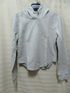MustCan Women's Long Sleeve Cute Crop Hoodie Sweatshirt - Gray - Size XL - Picture 1 of 7