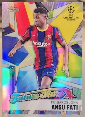 2020-21 Topps Chrome UCL Future Stars Ansu Fati #FS-AF - Image 1 of 2