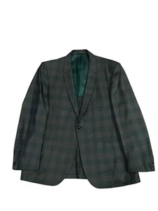 1960s D'Angelo Shiny Plaid Checkered Blazer | Size 46 | Vintage Men's Jacket - Picture 1 of 4