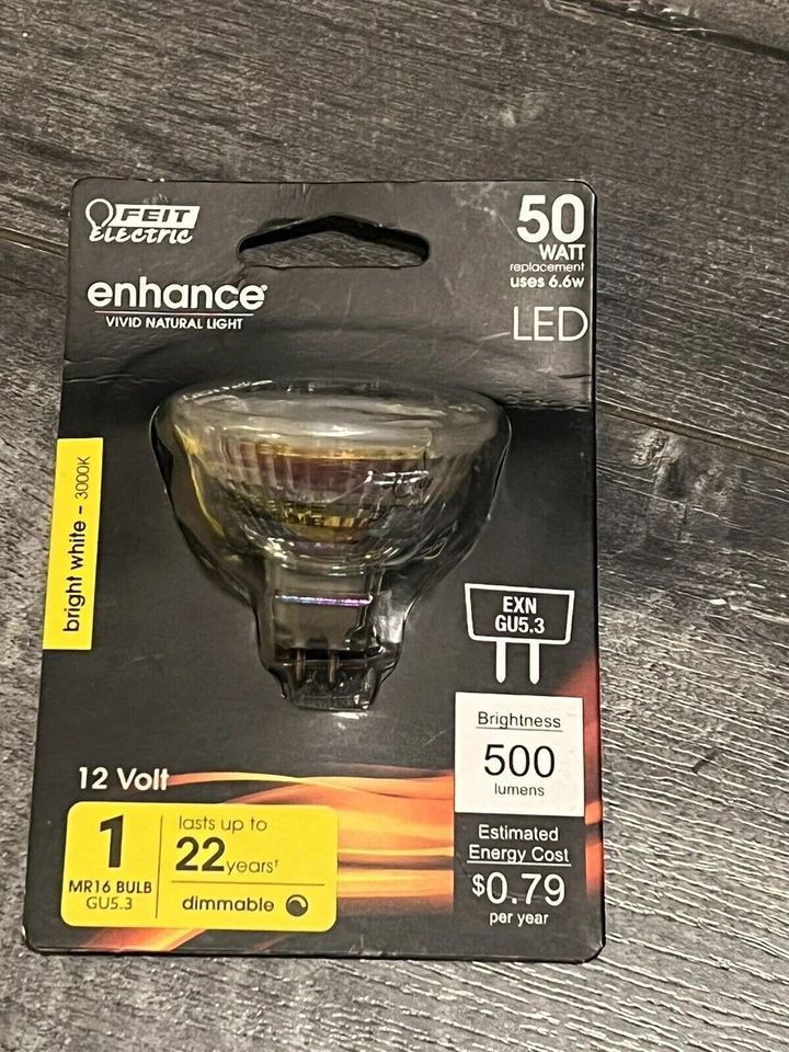 50-Watt Equivalent MR16 GU5.3 Bi-Pin Dimmable CEC Title 20 Compliant LED 90+ CRI - Image 1 of 1