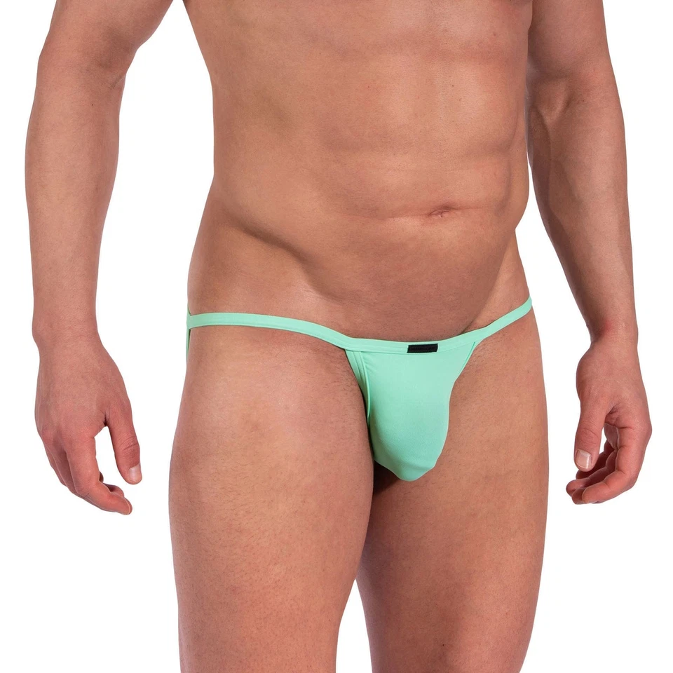 Roupa íntima masculina Manstore M800 Ultra Tanga desliza pequena bolsa lisa lados abertos - Imagem 1 de 2