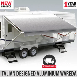 NEW White Awnlux Retractable Roll-Out Caravan Awning - Picture 1 of 12
