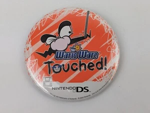 Vtg 2004 Wario Ware Touched Pinback Button Nintendo DS Promo 3" Rare Mario - Picture 1 of 3