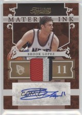 2010-11 Timeless Treasures Material Ink Prime /10 Brook Lopez #5 Auto