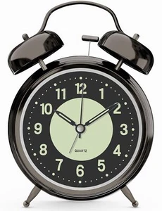 Loud Alarm Clock for Heavy Sleepers Adults, Metal 4 Inches Twin Bell Battery ... - Picture 1 of 7