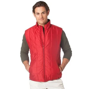 NEW $75 CHAPS by RALPH LAUREN BIG SKY NORTH COAST QUILTED ZIP FRONT RED VEST - Picture 1 of 38