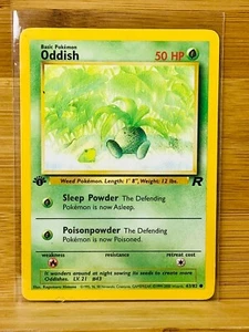 Vintage 1995 Pokemon Oddish - 1st Edition 63/82 - Picture 1 of 2