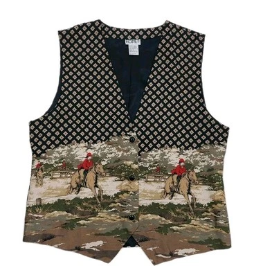  Chaleco Western para mujer talla 10 (Koret) Vintage, Western, Grandmacore Victoriano Foto 1 de 4