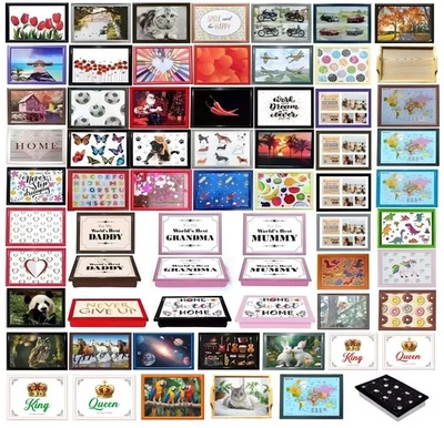 Large Wooden Lap Tray Soft Padded Cushioned Bean Bag TV Dinner Food Serving Tray - Image 1 of 4