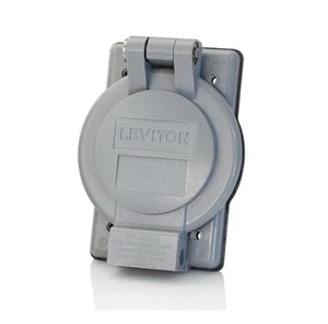 Leviton 7420-G GY WR Cover 20/30A SGLE Lock - Picture 1 of 1