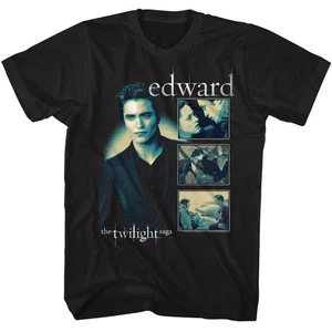 Twilight - Edward Multi Scenes - American Classics - Solid Black Adult Short Sle - Picture 1 of 3