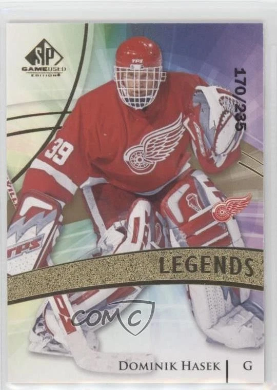 2020-21 Upper Deck SP Game Used Legends Golden Burst /235 Dominik Hasek #105 HOF - Image 1 of 2