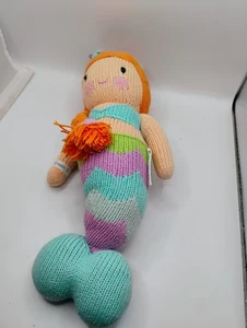 Mermaid Toy Cuddle & Kind Isla knit plush 13.5” doll handmade Peru  - Picture 1 of 8
