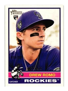 2025 Topps Heritage Bicentennial - Drew Romo (#386) Colorado Rockies 059/200 - Bild 1 von 2