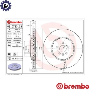 2x BRAKE DISC 09.D723.23 FOR LAND ROVER RANGE/VELAR 204DTY 2.0L PT204 2.0L 4cyl - Picture 1 of 8