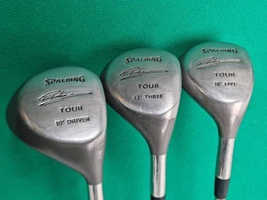 Men's Vintage Greg Norman SPALDING R/H 5 3 & 1 Driver Metal Wood Golf Club Set - Picture 1 of 6