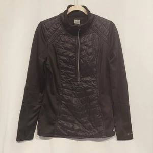 Giacca Champion Donna Nera Duo Dry Mezza Zip Riflettente Venture Calda Taglia Med - Foto 1 di 11