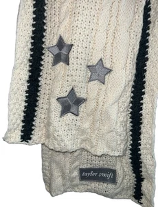 Cárdigan Taylor Swift Mismo Estilo Folclore Blanco Bufanda Swifties Regalos de Amistad - Imagen 1 de 5