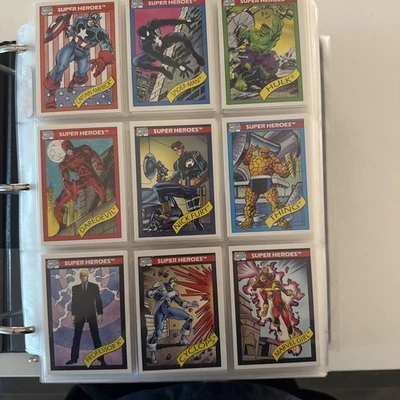 Juego completo de cartas coleccionables base 162 Marvel Universe Series 1 1990 Foto 1 de 2