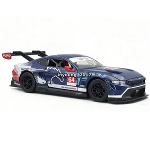 1/24 Ford Mustang GT3 Model Car Diecast Toy Cars Toys for Boys Kids Gifts Blue - Picture 1 of 11