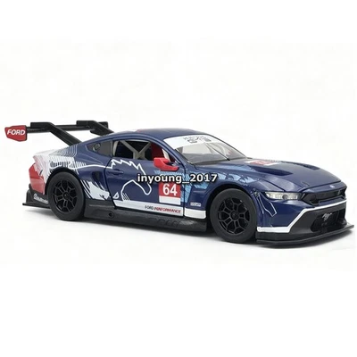1/24 Ford Mustang GT3 Model Car Diecast Toy Cars Toys for Boys Kids Gifts Blue - Image 1 of 4