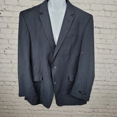 Structure Navy Modern Fit 2 Button Notch Vented Blazer Sport Coat Size 48R - Image 1 of 4