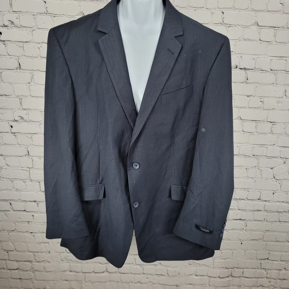 Structure Navy Modern Fit 2 Button Notch Vented Blazer Sport Coat Size 48R - Image 1 of 4