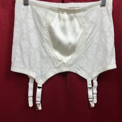 38 Crownette Faja Inferior Adjunta Liguero Vintage Blanco Boda Foto 1 de 4