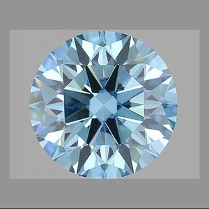 Loose CVD Lab-Grown Diamond 6.50 mm Fancy Blue Round VVS Certified Diamond - Picture 1 of 3