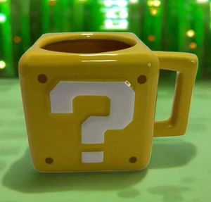 Super Mario Brothers Mug Yellow Question Mark Block Ceramic Coffee Cup Paladone - Picture 1 of 11