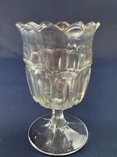 Antique Victorian clear pressed glass spooner c.1890s